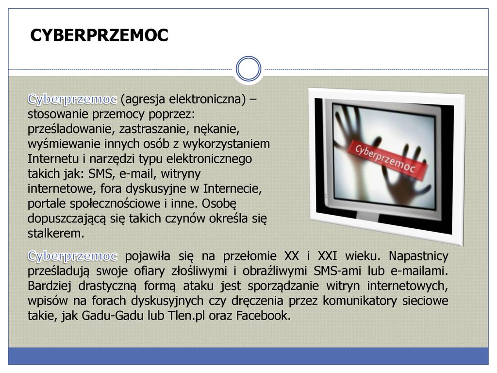 CYBERBULLYING AGRESJA ELEKTRONICZNA Ppt Pobierz